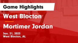West Blocton  vs Mortimer Jordan  Game Highlights - Jan. 21, 2023