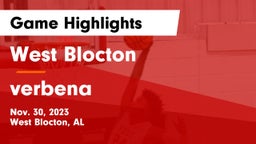 West Blocton  vs verbena  Game Highlights - Nov. 30, 2023
