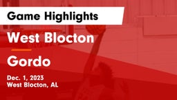 West Blocton  vs Gordo  Game Highlights - Dec. 1, 2023