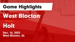 West Blocton  vs Holt  Game Highlights - Dec. 16, 2023