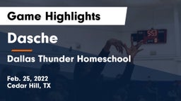 Dasche vs Dallas Thunder Homeschool  Game Highlights - Feb. 25, 2022