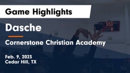 Dasche vs Cornerstone Christian Academy  Game Highlights - Feb. 9, 2023