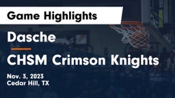 Dasche vs CHSM Crimson Knights Game Highlights - Nov. 3, 2023