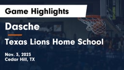 Dasche vs Texas Lions Home School Game Highlights - Nov. 3, 2023