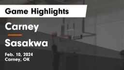 Carney  vs Sasakwa  Game Highlights - Feb. 10, 2024