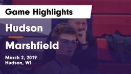 Hudson  vs Marshfield  Game Highlights - March 2, 2019