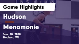Hudson  vs Menomonie  Game Highlights - Jan. 10, 2020