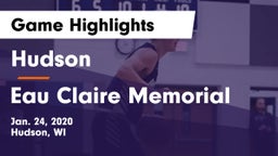 Hudson  vs Eau Claire Memorial  Game Highlights - Jan. 24, 2020