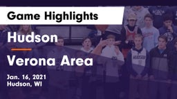 Hudson  vs Verona Area  Game Highlights - Jan. 16, 2021