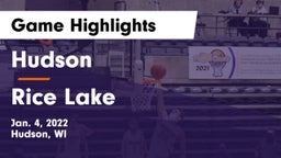 Hudson  vs Rice Lake  Game Highlights - Jan. 4, 2022