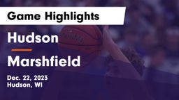 Hudson  vs Marshfield  Game Highlights - Dec. 22, 2023