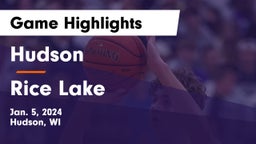 Hudson  vs Rice Lake  Game Highlights - Jan. 5, 2024