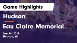 Hudson  vs Eau Claire Memorial  Game Highlights - Jan 14, 2017