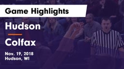 Hudson  vs Colfax  Game Highlights - Nov. 19, 2018