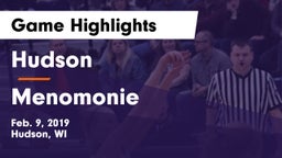 Hudson  vs Menomonie  Game Highlights - Feb. 9, 2019