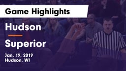 Hudson  vs Superior  Game Highlights - Jan. 19, 2019
