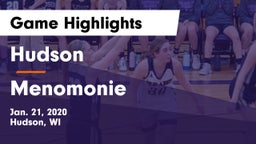 Hudson  vs Menomonie  Game Highlights - Jan. 21, 2020