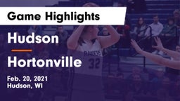Hudson  vs Hortonville  Game Highlights - Feb. 20, 2021