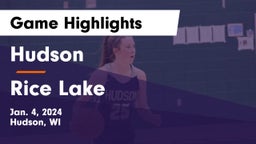 Hudson  vs Rice Lake  Game Highlights - Jan. 4, 2024