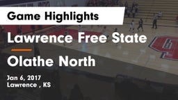 Lawrence Free State  vs Olathe North  Game Highlights - Jan 6, 2017