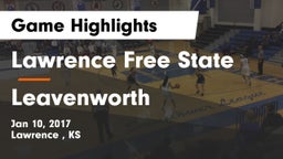 Lawrence Free State  vs Leavenworth  Game Highlights - Jan 10, 2017