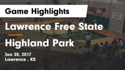 Lawrence Free State  vs Highland Park  Game Highlights - Jan 20, 2017