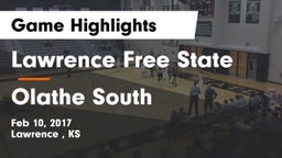 Lawrence Free State  vs Olathe South  Game Highlights - Feb 10, 2017