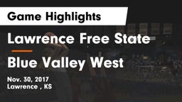 Lawrence Free State  vs Blue Valley West  Game Highlights - Nov. 30, 2017