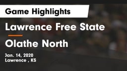 Lawrence Free State  vs Olathe North  Game Highlights - Jan. 14, 2020