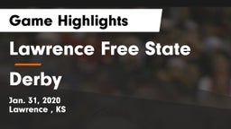 Lawrence Free State  vs Derby  Game Highlights - Jan. 31, 2020