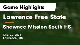 Lawrence Free State  vs Shawnee Mission South HS Game Highlights - Jan. 23, 2021