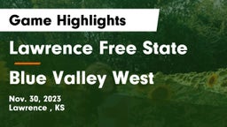 Lawrence Free State  vs Blue Valley West  Game Highlights - Nov. 30, 2023