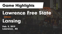 Lawrence Free State  vs Lansing  Game Highlights - Feb. 5, 2019