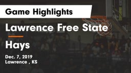 Lawrence Free State  vs Hays  Game Highlights - Dec. 7, 2019