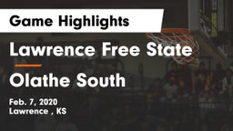 Lawrence Free State  vs Olathe South Game Highlights - Feb. 7, 2020