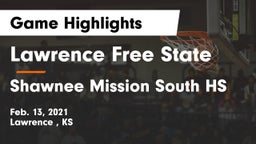 Lawrence Free State  vs Shawnee Mission South HS Game Highlights - Feb. 13, 2021