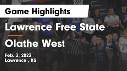 Lawrence Free State  vs Olathe West   Game Highlights - Feb. 3, 2023