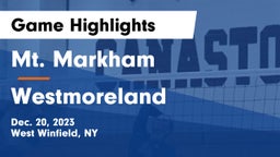 Mt. Markham  vs Westmoreland  Game Highlights - Dec. 20, 2023