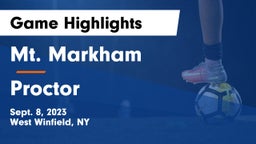Mt. Markham  vs Proctor  Game Highlights - Sept. 8, 2023