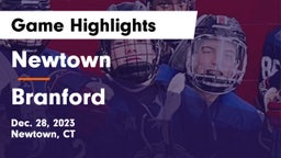 Newtown  vs Branford  Game Highlights - Dec. 28, 2023