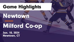 Newtown  vs Milford Co-op Game Highlights - Jan. 10, 2024