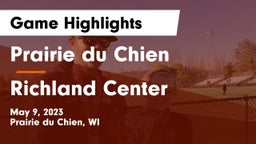 Prairie du Chien  vs Richland Center  Game Highlights - May 9, 2023