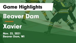 Beaver Dam  vs Xavier  Game Highlights - Nov. 23, 2021