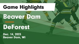 Beaver Dam  vs DeForest  Game Highlights - Dec. 14, 2023