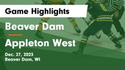 Beaver Dam  vs Appleton West  Game Highlights - Dec. 27, 2023