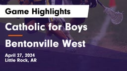 Catholic  for Boys vs Bentonville West  Game Highlights - April 27, 2024