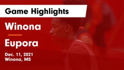 Winona  vs Eupora  Game Highlights - Dec. 11, 2021