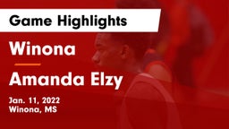 Winona  vs Amanda Elzy Game Highlights - Jan. 11, 2022