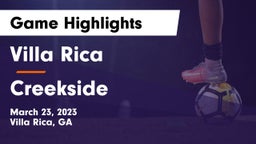 Villa Rica  vs Creekside Game Highlights - March 23, 2023
