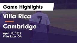 Villa Rica  vs Cambridge Game Highlights - April 12, 2023